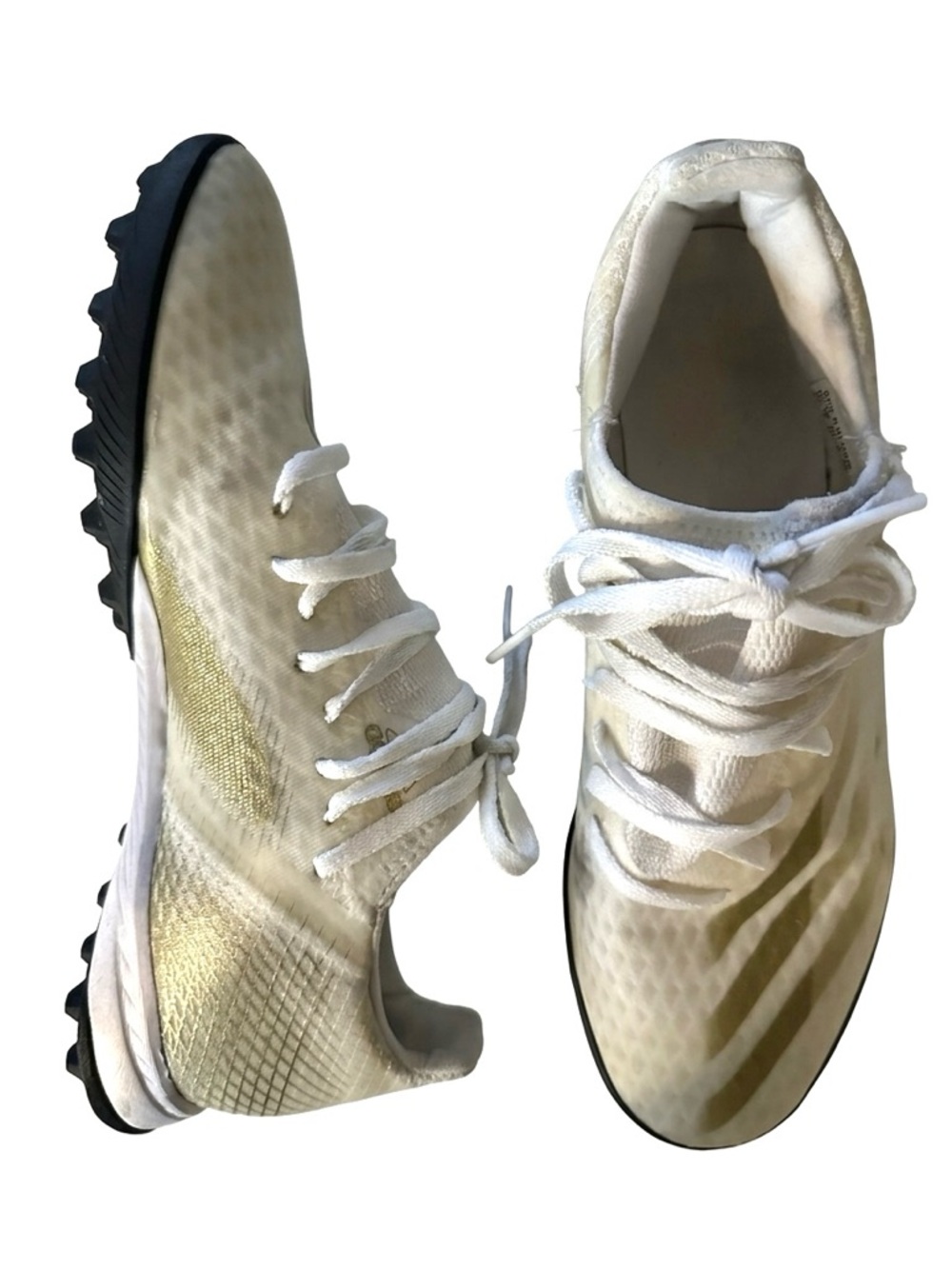 Adidas X Ghosted.3 Adidas Running Shoes White Gold Metallic Women 8.5 Men 7.5